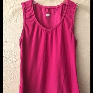 Nike dry fit v Neck pink tank top gym running S